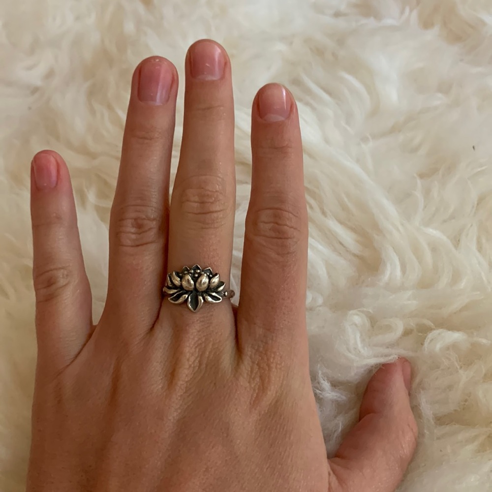 Silver Lotus Ring